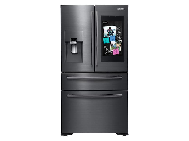 22 cu. ft. Family Hub™ Counter Depth 4-Door Flex™ Refrigerator in Black Stainless Steel