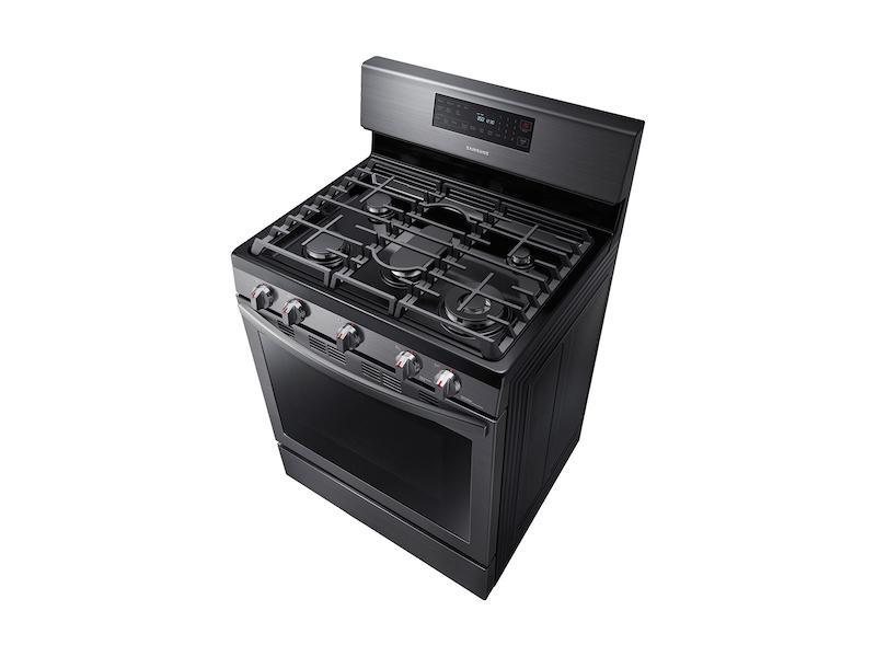 5.8 cu. ft. Freestanding Gas Range with Air Fry and Convection in Black Stainless Steel