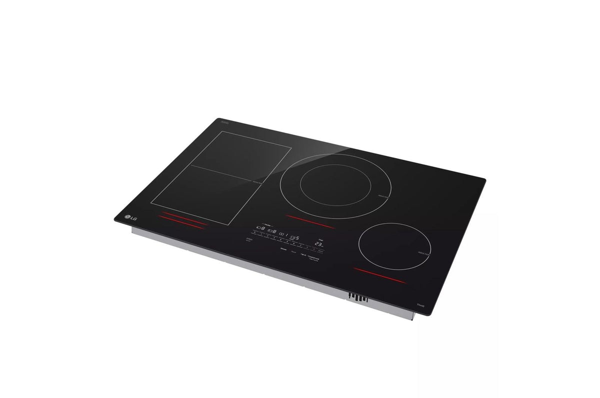30" Induction Cooktop, 4 Elements, White Backlit, Red Bar, Bridge, ThinQ®