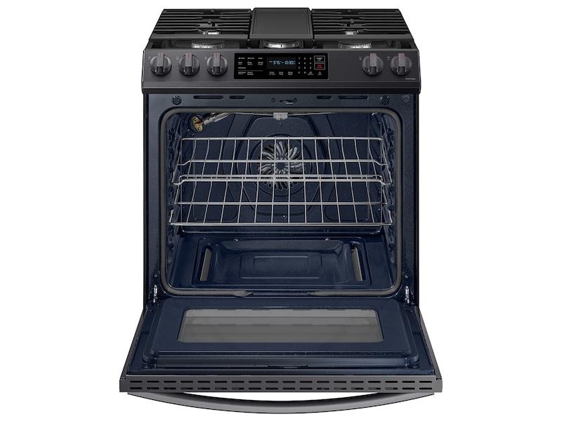 6.0 cu. ft. Smart Slide-in Gas Range with Convection in Black Stainless Steel