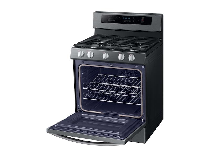 5.8 cu. ft. Freestanding Gas Range with True Convection in Black Stainless Steel