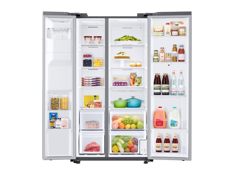 22 cu. ft. Counter Depth Side-by-Side Refrigerator with Touch Screen Family Hub™ in Stainless Steel
