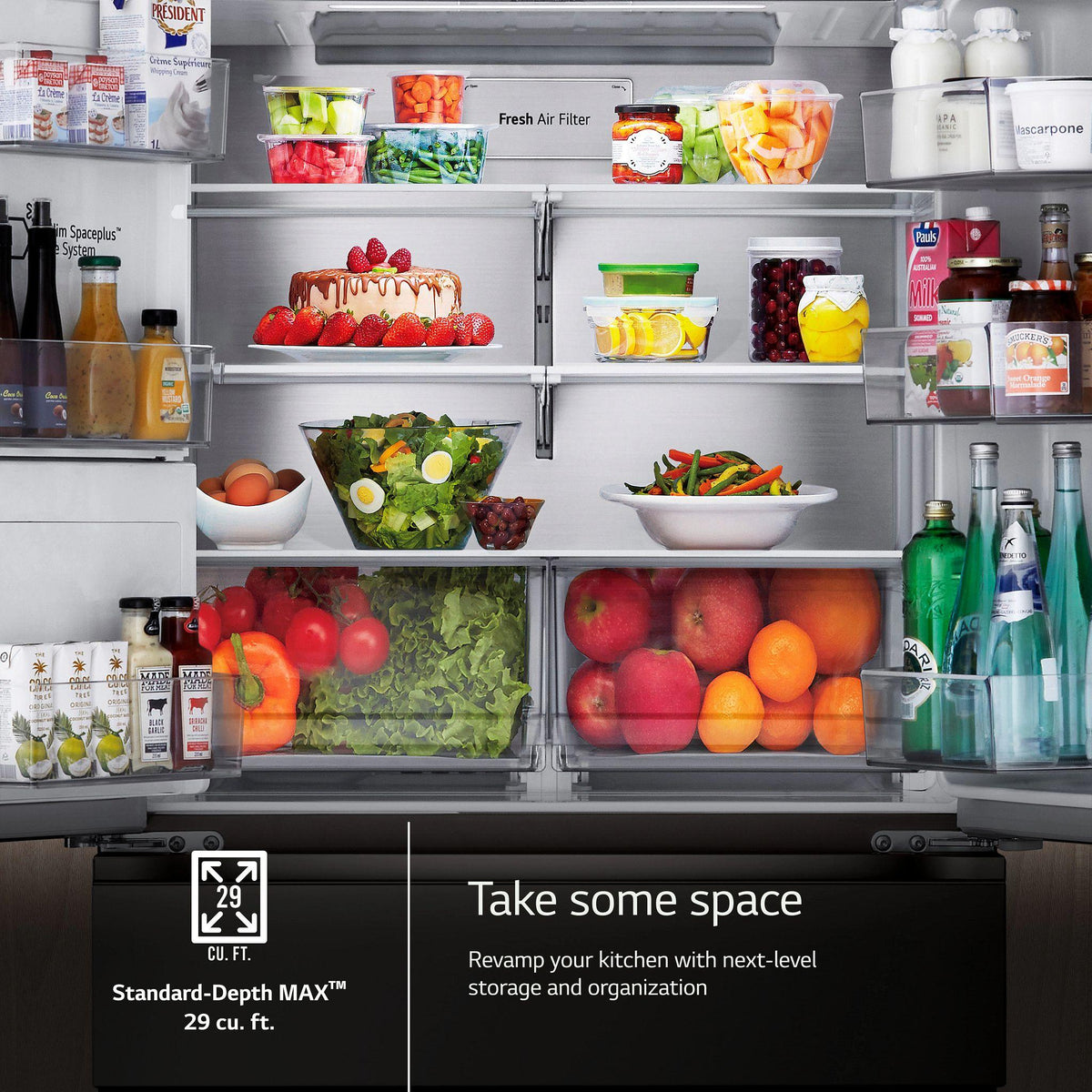 29 cu. ft. Smart Standard-Depth MAX™ 4-Door French Door Refrigerator with Full-Convert Drawer™