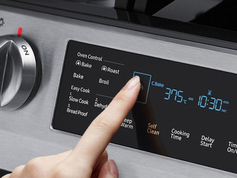 5.8 cu. ft. Slide-in Gas Range with Convection in Stainless Steel