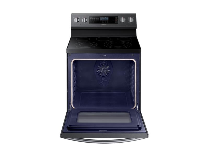 5.9 cu. ft. Freestanding Electric Range with True Convection & Steam Assist in Black Stainless Steel