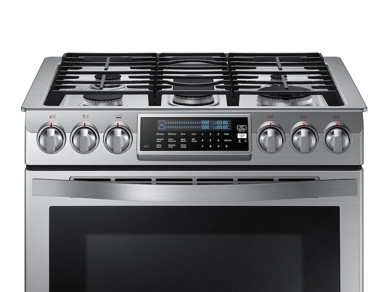 5.8 cu. ft. Chef Collection Slide-in Gas Range with True Convection in Stainless Steel
