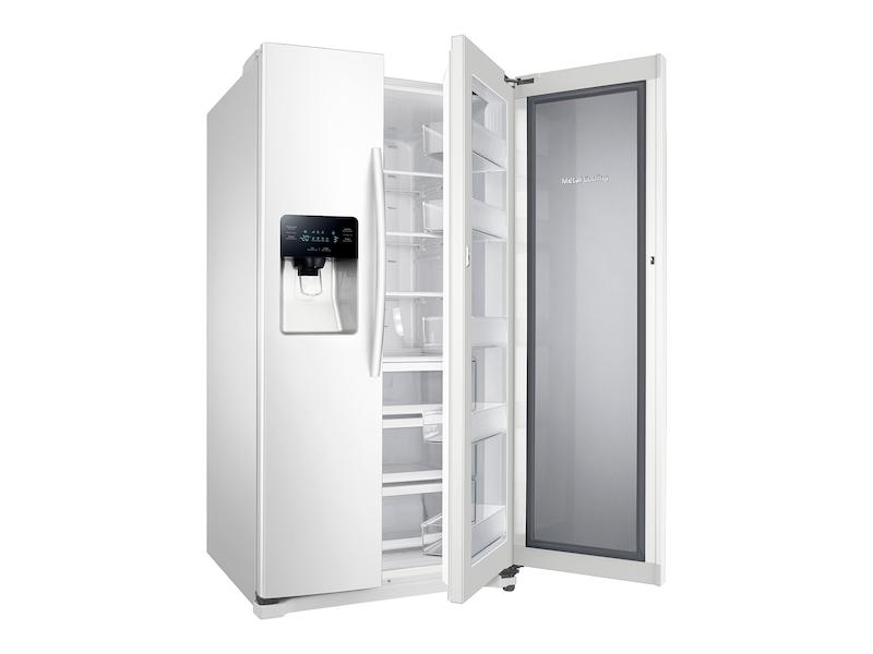 25 cu. ft. Food Showcase Side-by-Side Refrigerator with Metal Cooling in White