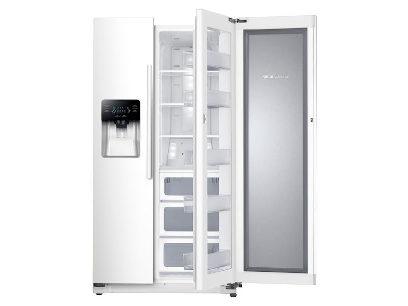 25 cu. ft. Food Showcase Side-by-Side Refrigerator with Metal Cooling in White