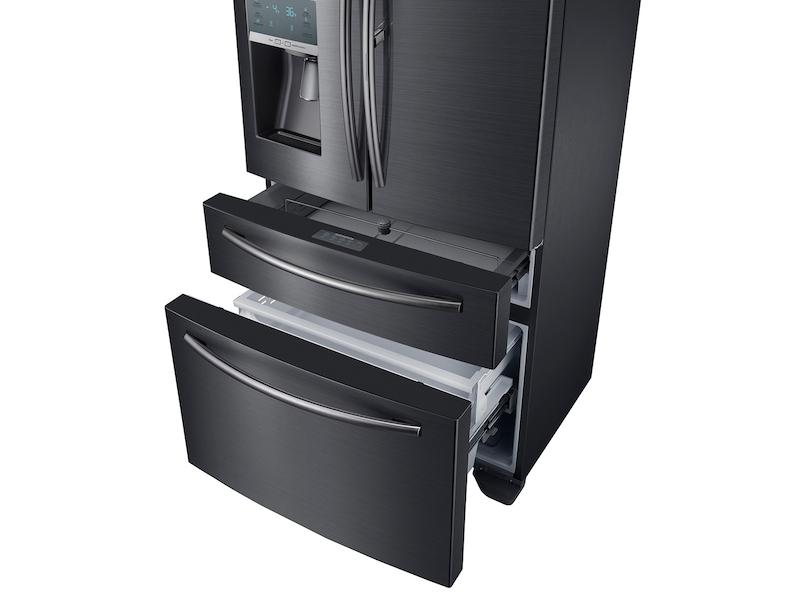 22 cu. ft. Food Showcase Counter Depth 4-Door French Door Refrigerator in Black Stainless Steel