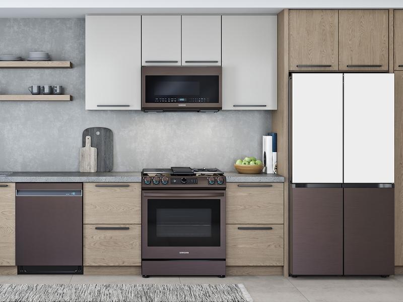 Bespoke Smart Slide-in Gas Range 6.0 cu. ft. with Smart Dial, Air Fry & Wi-Fi in Tuscan Steel