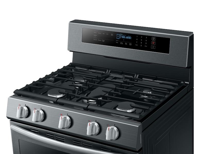 5.8 cu. ft. Freestanding Gas Range with True Convection in Black Stainless Steel