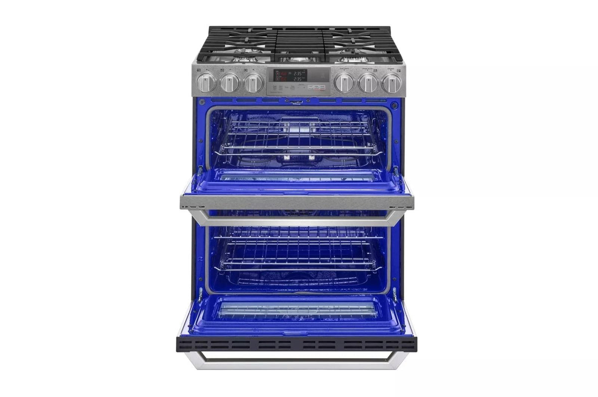LG SIGNATURE 7.3 cu. ft. Smart Wi-Fi Enabled Dual Fuel Double Oven Range with ProBake Convection®