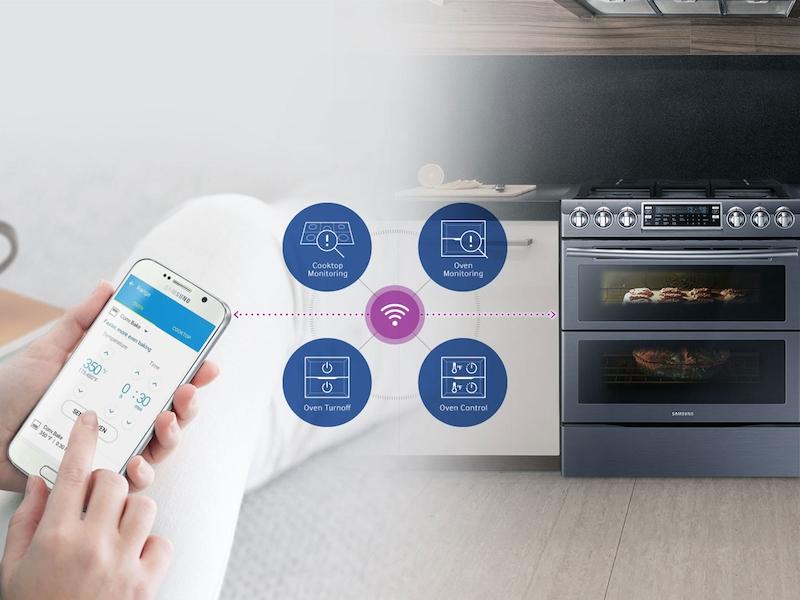 5.8 cu. ft. Slide-In Gas Range with Flex Duo™ & Dual Door in Black Stainless Steel