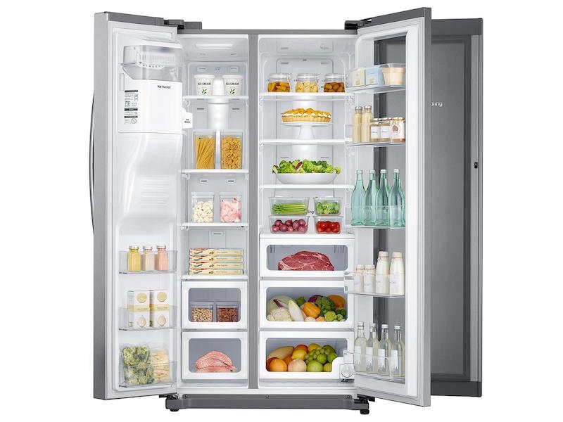 25 cu. ft. Food Showcase Side-by-Side Refrigerator with Metal Cooling in Stainless Steel