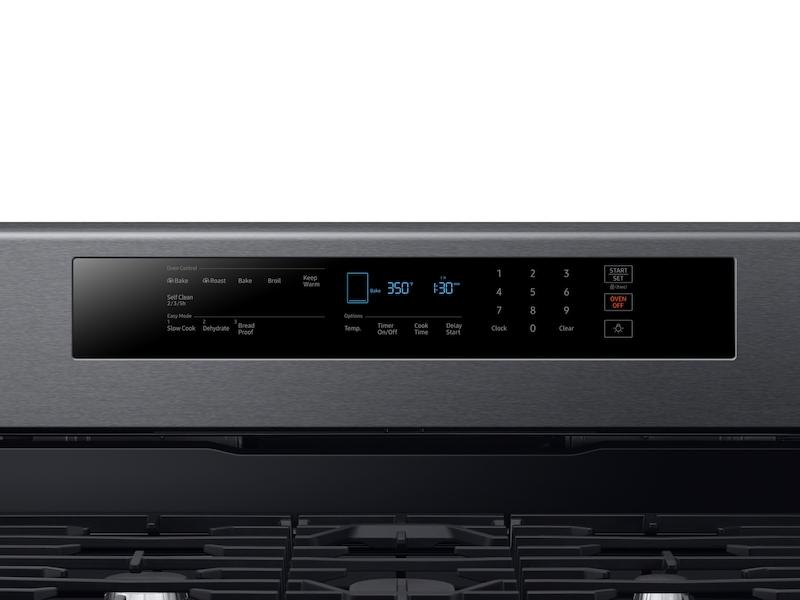 5.8 cu. ft. Freestanding Gas Range with True Convection in Black Stainless Steel