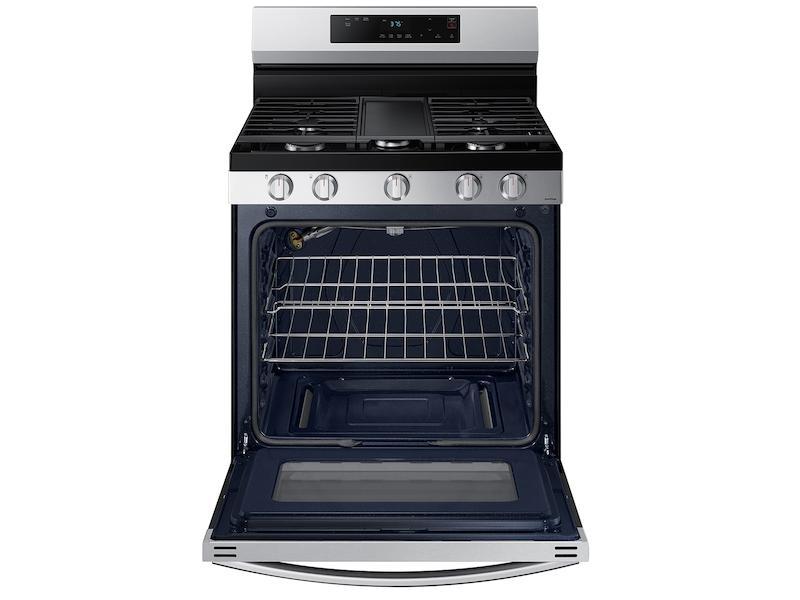 6.0 cu. ft. Smart Freestanding Gas Range with Integrated Griddle in Stainless Steel