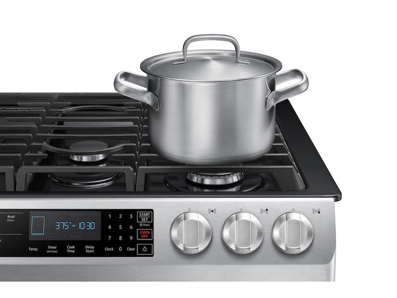 5.8 cu. ft. 5 Burner Slide-in Gas Range in Stainless Steel