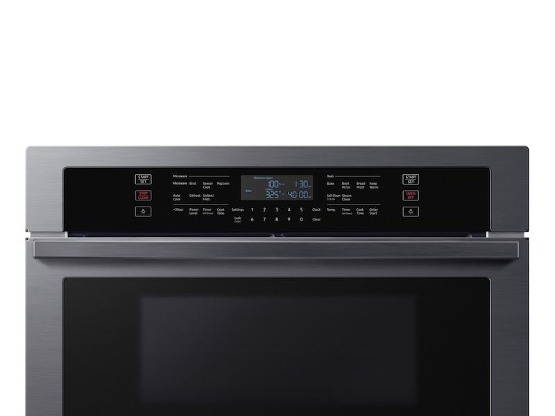 30" Microwave Combination Wall Oven in Black Stainless Steel