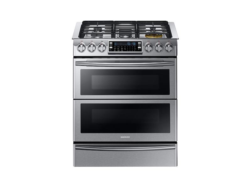 5.8 cu. ft. Slide-in Dual Fuel Range with Flex Duo™ & Dual Door in Stainless Steel