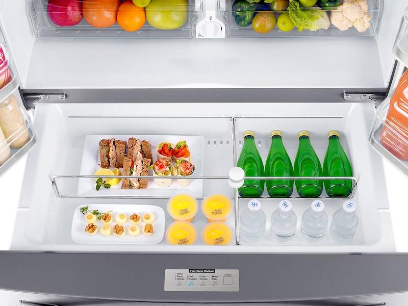 23 cu. ft. Counter Depth 4-Door Refrigerator with FlexZone™ Drawer in Stainless Steel