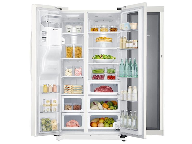 25 cu. ft. Food Showcase Side-by-Side Refrigerator with Metal Cooling in White