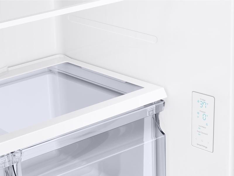 18 cu. ft. Smart Counter Depth 3-Door French Door Refrigerator in Black Stainless Steel