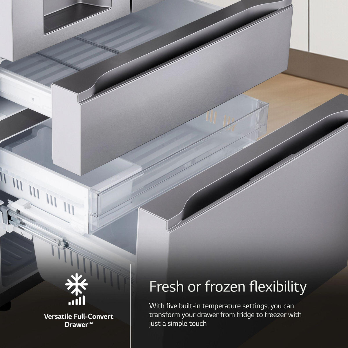 29 cu. ft. Smart Standard-Depth MAX™ 4-Door French Door Refrigerator with Full-Convert Drawer™