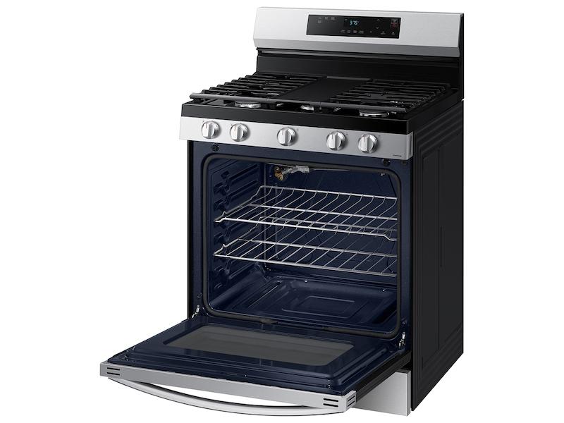 6.0 cu. ft. Smart Freestanding Gas Range with Integrated Griddle in Stainless Steel