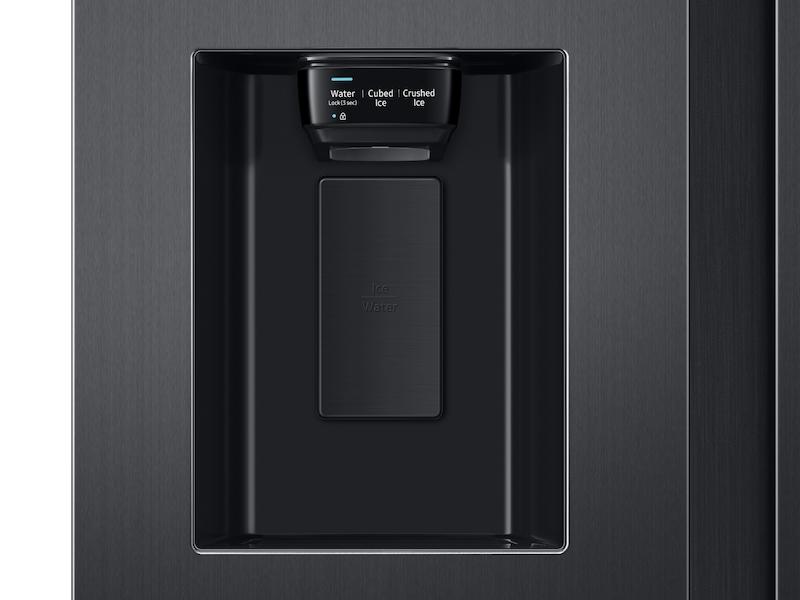 27.4 cu. ft. Large Capacity Side-by-Side Refrigerator in Black Stainless Steel