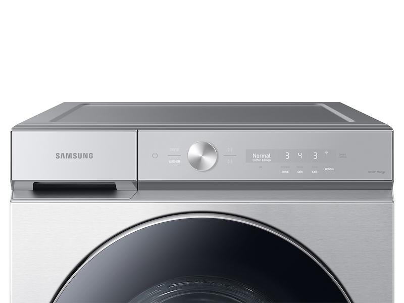 Bespoke 5.3 cu. ft. Ultra Capacity Front Load Washer with AI OptiWash™ and Auto Dispense in Silver Steel