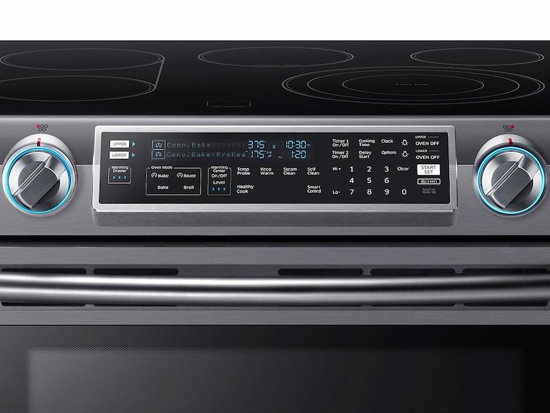 5.8 cu. ft. Slide-In Electric Range with Flex Duo™ & Dual Door in Black Stainless Steel