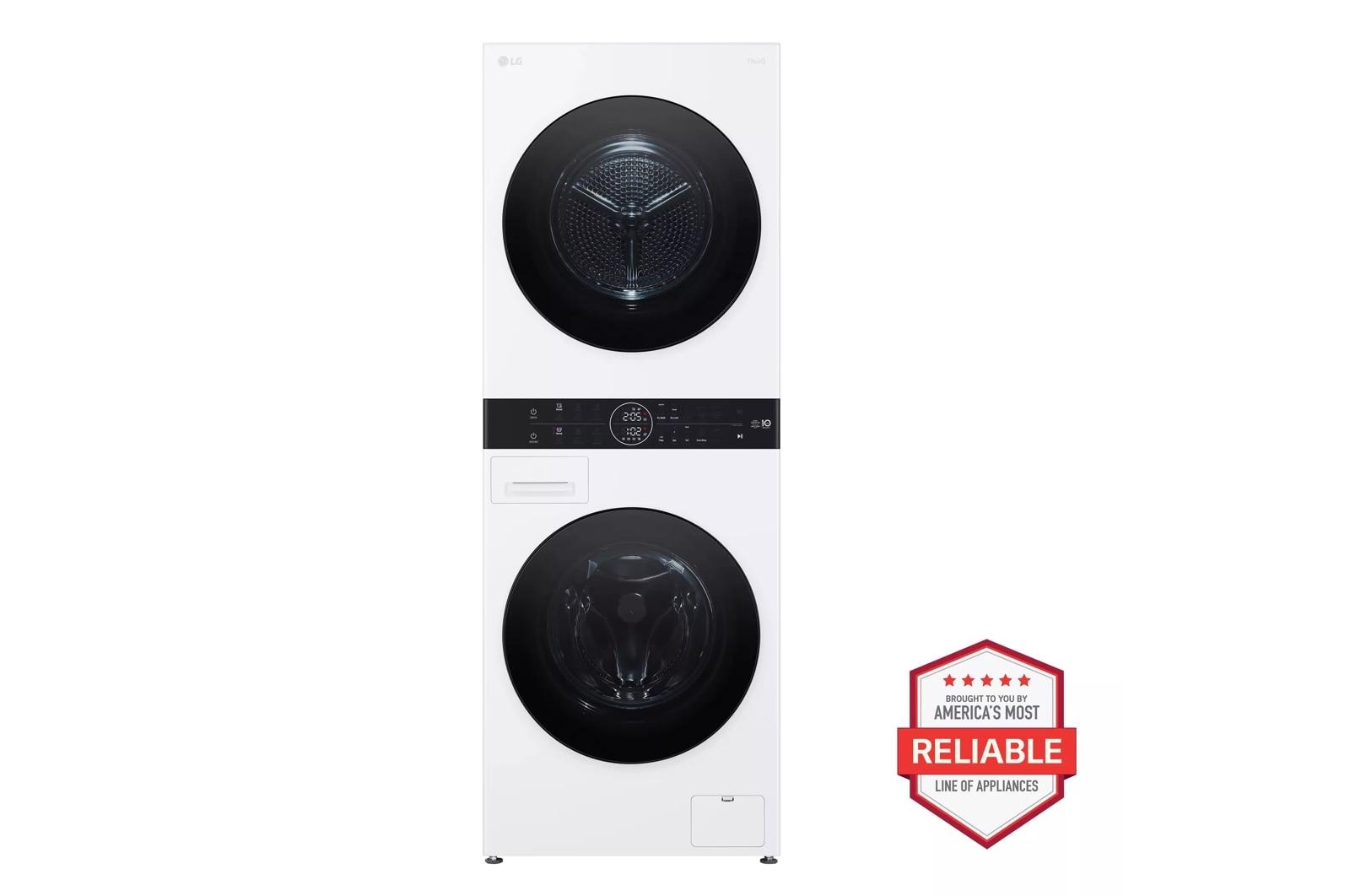 Compact Single Unit LG WashTower™ with Center Control™ 2.4 cu.ft. Front Load Washer and 4.2 cu.ft. Electric Ventless HeatPump™ Dryer