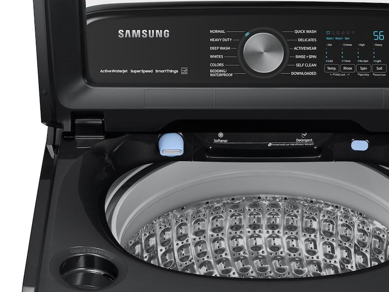 5.1 cu. ft. Smart Top Load Washer with ActiveWave™ Agitator and Super Speed Wash in Brushed Black