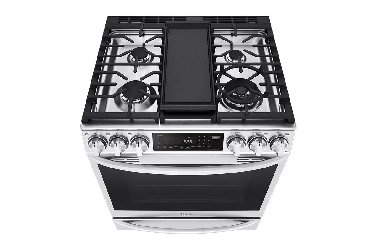 6.3 cu. ft. Smart Gas Slide-in Range with InstaView® ProBake Convection®, Air Fry, and Air Sous Vide