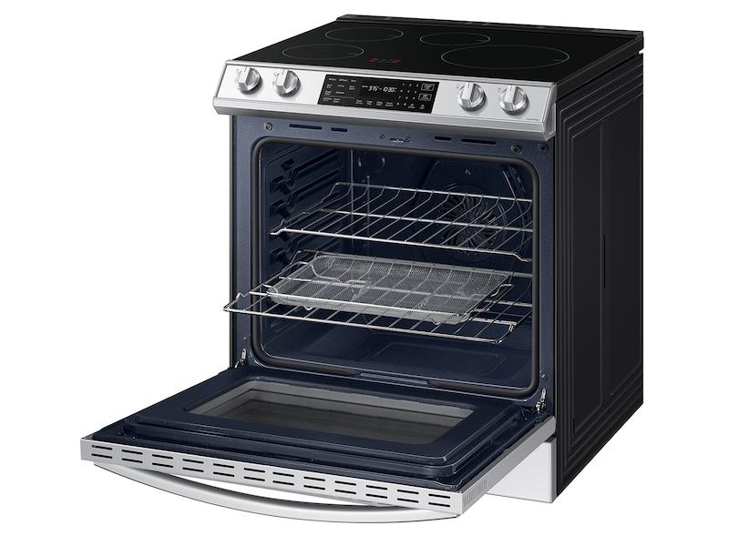 Bespoke 6.3 cu. ft. Smart Rapid Heat Induction Slide-in Range with Air Fry & Convection+ in White Glass