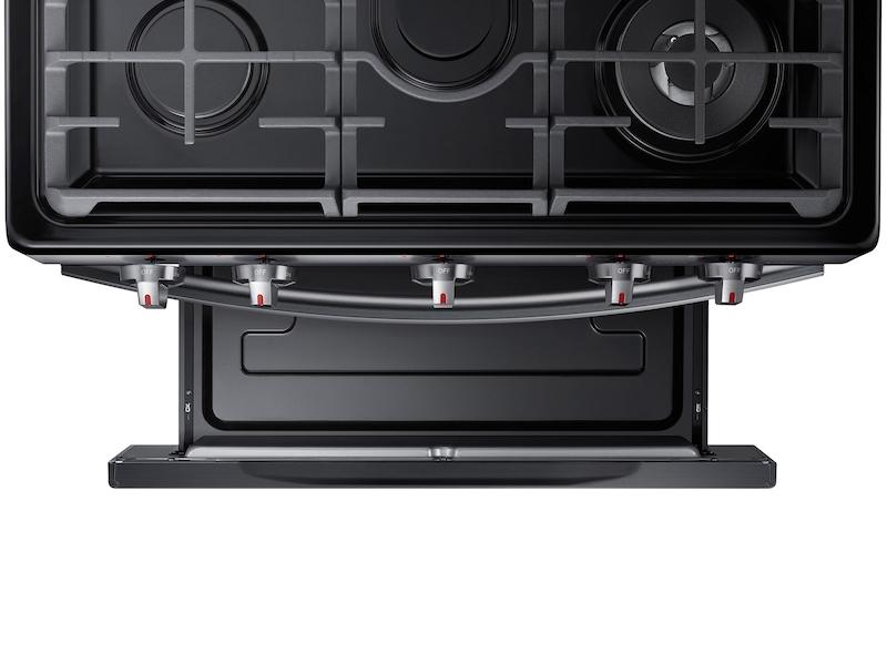 5.8 cu. ft. Freestanding Gas Range with Air Fry and Convection in Black Stainless Steel