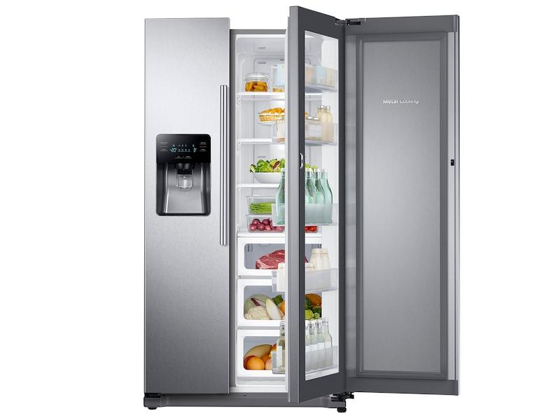 25 cu. ft. Food Showcase Side-by-Side Refrigerator with Metal Cooling in Stainless Steel