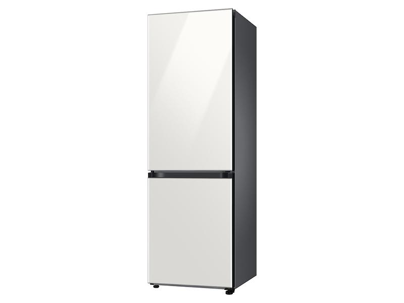 12.0 cu. Ft. Bespoke Bottom Freezer Refrigerator with Flexible Design in White Glass