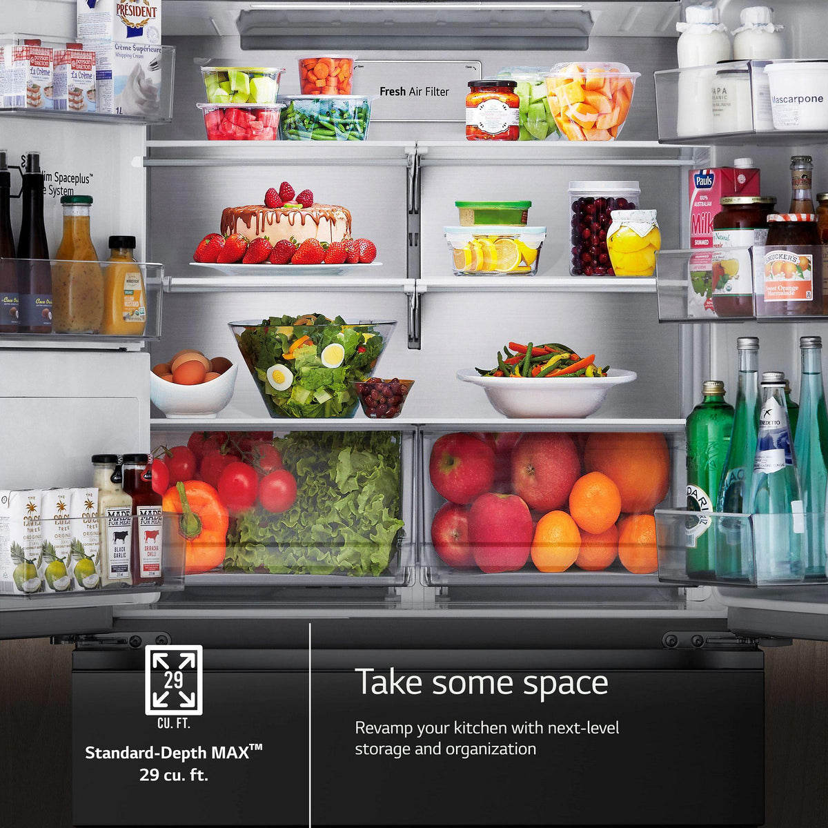 29 cu. ft. Smart Standard-Depth MAX™ 4-Door French Door Refrigerator with Full-Convert Drawer™