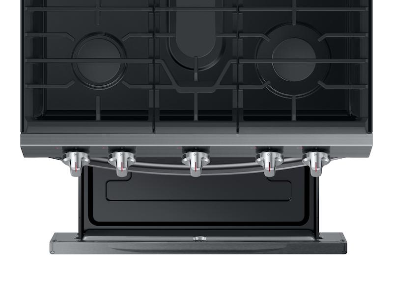 5.8 cu. ft. Freestanding Gas Range with True Convection in Black Stainless Steel