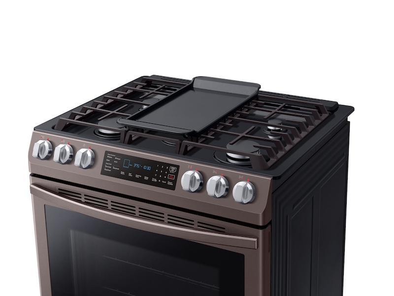 5.8 cu. ft. Slide-in Gas Range with Convection in Tuscan Stainless Steel