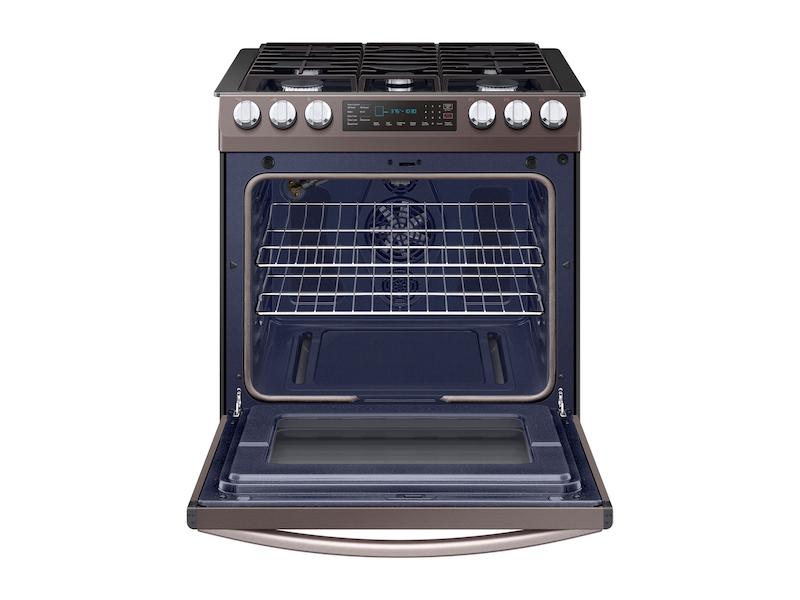 5.8 cu. ft. Slide-in Gas Range with Convection in Tuscan Stainless Steel