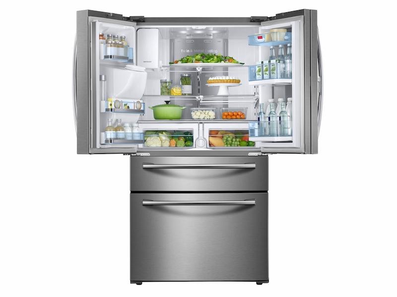 28 cu. ft. Food Showcase 4-Door French Door Refrigerator in Stainless Steel