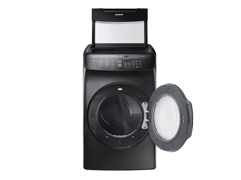 7.5 cu. ft. Smart Gas Dryer with FlexDry™ in Black Stainless Steel