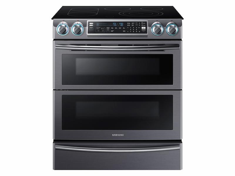 5.8 cu. ft. Slide-In Electric Range with Flex Duo™ & Dual Door in Black Stainless Steel