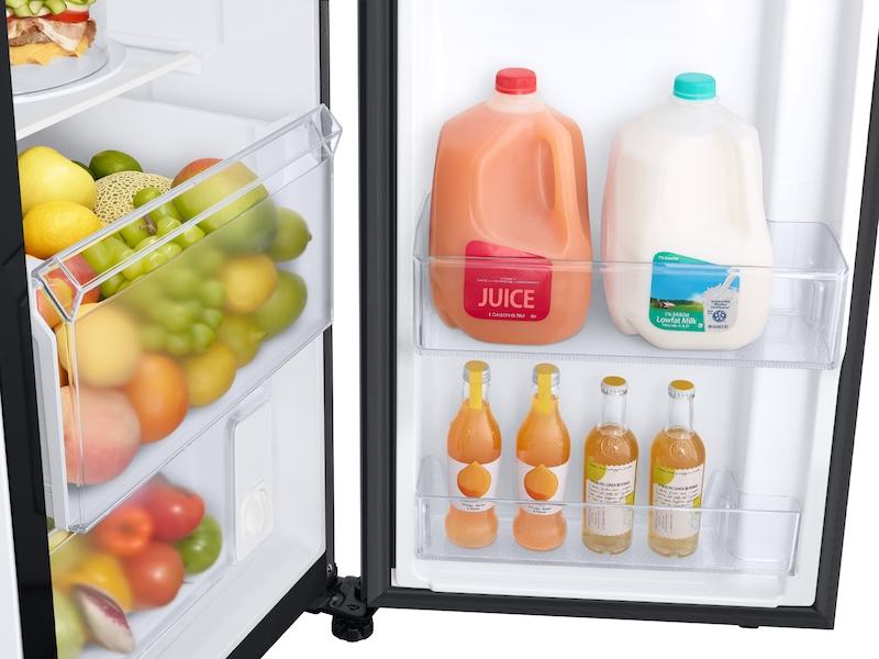 22 cu. ft. Counter Depth Side-by-Side Refrigerator in Black Stainless Steel