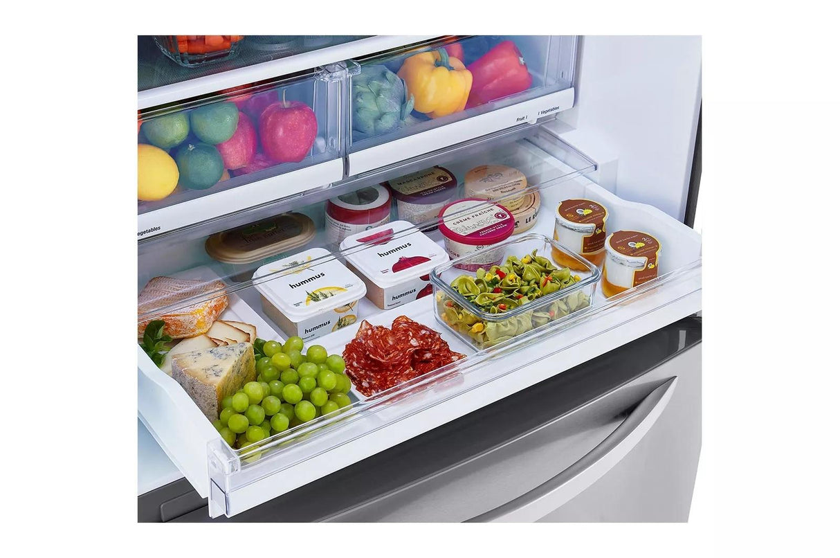 26 cu. ft. 33-inch Wide Bottom Freezer Refrigerator - Stainless Steel
