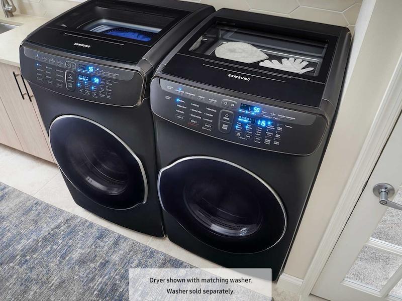7.5 cu. ft. Smart Gas Dryer with FlexDry™ in Black Stainless Steel