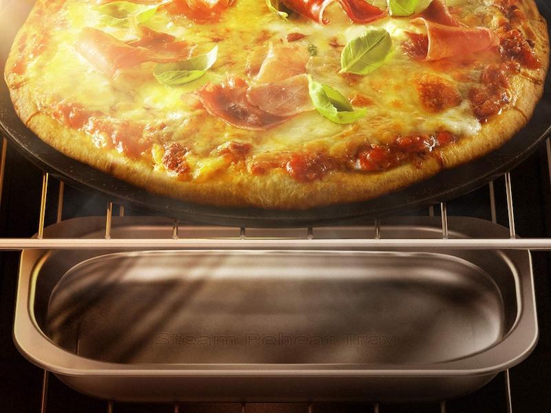 5.8 cu. ft. Freestanding Gas Range with True Convection and Steam Reheat in Black Stainless Steel