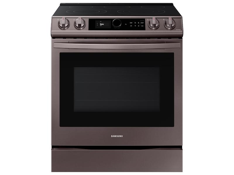 Bespoke Smart Slide-in Electric Range 6.3 cu. ft. with Smart Dial & Air Fry in Tuscan Steel